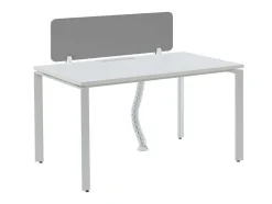 Secretária Profissional 1 Péssoa Branco C120 Cm Com Separador - Downtown