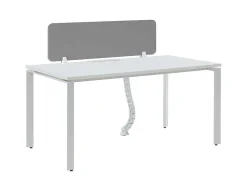 Secretária Profissional 1 Péssoa Branco C160 Cm Com Separador - Downtown