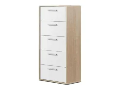 Sinfonier 5 Gavetas 99X40X35 Cambriano-Branco