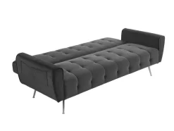 Sofá Cama Clic Calc De 3 Lugares Em Veludo Verde Abeto - Polani