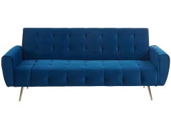 Sofá Cama Clic Calc De 3 Lugares Em Veludo Verde Abeto - Polani