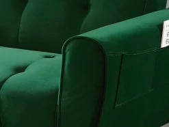Sofá Cama Clic Calc De 3 Lugares Em Veludo Cinzento Escuro - Polani
