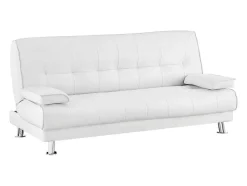 Sofá Cama Clic Clac Em Pele Sintética Branco - Maxime