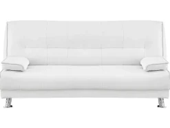 Sofá Cama Clic Clac Em Pele Sintética Branco - Maxime