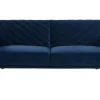 Sofá Cama De 3 Lugares Convertivel Em Cama Em Veludo Azul Escuro - Joris