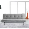 Sofá Cama 2 Plazas Ainhoa Clic Clac Terciopelo 175X74Cm Gris