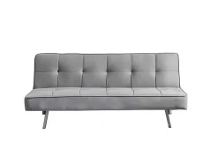 Sofá Cama 2 Plazas Ainhoa Clic Clac Terciopelo 175X74Cm Gris