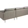 Sofá Chaise Longue Em Couro E Aco 6154