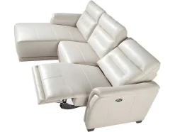 Sofá Chaise Longue Em Couro E Com Relax 6155
