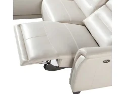 Sofá Chaise Longue Em Couro E Com Relax 6155