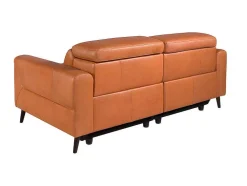 Sofá De Couro De 3 Lugares Com Relaxamento 6148