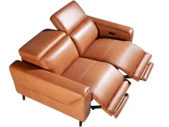 Sofá De Couro De 3 Lugares Com Relaxamento 6148