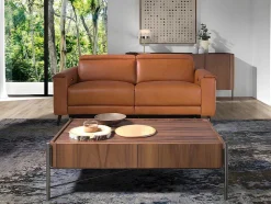 Sofá De Couro De 3 Lugares Com Relaxamento 6148