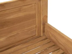 Sofá De Jardim Com Dossel Em Teca Natural Claro E Cinzento - Ovani