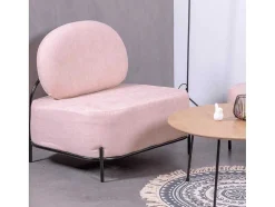 Sofá De 1 Lugar Com Design Minimalista - Clair - Rosa