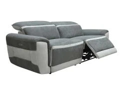 Sofá De 3 Lugares Articulado Eletrico Tecido Cinzento-Escuro - Orietto