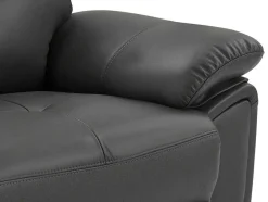 Sofá De 2 Lugares Articulado Em Pele Cinzento - Vineta