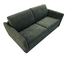 Sofá De 3 Lugares Convertivel Abertura Rapida Tecido Matizado Verde, Cama 140 Cm E Colchão 14 Cm - Arcadia