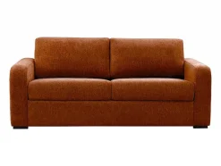 Sofá De 3 Lugares Convertivel Abertura Rapida Tecido Matizado Terracota, Cama 140 Cm E Colchão 14 Cm - Bevis