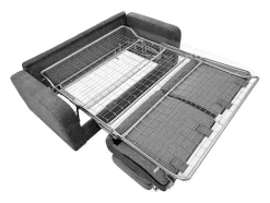 Sofá De 4 Lugares Convertivel Abertura Rapida Tecido Matizado Cinza Antracite, Cama 160 Cm E Colchão 14 Cm - Bevis