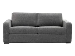 Sofá De 3 Lugares Convertivel Abertura Rapida Tecido Matizado Cinza Antracite, Cama 140 Cm E Colchão 14 Cm - Bevis