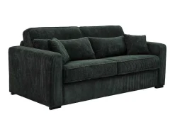 Sofá De 4 Lugares Convertivel Abertura Rapida Veludo Canelado Verde, Cama De Ripas Largas, Colchão De 18 Cm - Mondovi