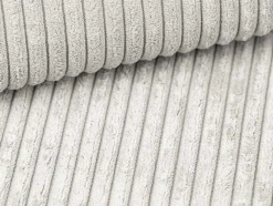 Sofá De 3 Lugares Convertivel Abertura Rapida Veludo Canelado Bege, Cama De Ripas Largas 140 Cm, Colchão De 18 Cm - Mondovi