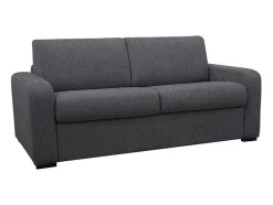 Sofá De 4 Lugares Convertivel De Abertura Rapida Em Tecido Antracite Bevis Colchão De 14 Cm
