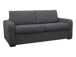 Sofá De 3 Lugares Convertivel De Abertura Rapida Em Tecido Cor Antracite Bevis - Colchão De 18 Cm