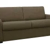Sofá De 3 Lugares Convertivel De Abertura Rapida Em Tecido Cor Verde Oliva Bevis - Colchão De 14 Cm