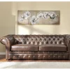 Sofá De 3+2+1 Lugares 100% Couro Envelhecido Estilo Chesterfield - Clotaire