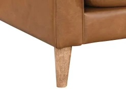 Sofá De 3 Lugares E De 2 Lugares 100% Pele De Bufalo Superior Castanho Vintage - Barota