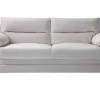 Sofá De 3 Lugares Em Pele Sintética Branco - Manoa