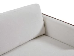 Sofá De 3 Lugares Em Tecido Creme - Vergamo