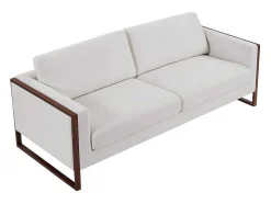 Sofá De 3 Lugares Em Tecido Creme - Vergamo
