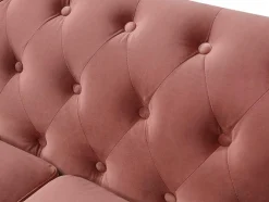 Sofá De 2 Lugares Em Veludo Cor-De-Rosa Velho - Turner