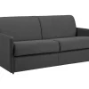 Sofá De 3 Lugares Rapidamente Convertivel Em Cama Em Tecido Cinzento - Cama De 140 Cm E Colchão De 22 Cm - Calife