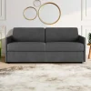 Sofá De 4 Lugares Rapidamente Convertivel Em Cama Em Tecido Cinzento - Cama De 160 Cm E Colchão De 22Cm - Calife