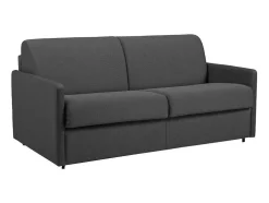 Sofá De 3 Lugares Rapidamente Convertivel Em Cama Em Tecido Cinzento - Cama De 140 Cm E Colchão De 18 Cm - Calife