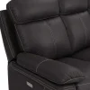 Sofá De 3 Lugares Relax Eletrico Em Pele Castanho - Isiris
