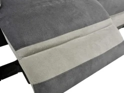 Sofá De 3 Lugares Relax Em Microfibra Antracite E Cinzento-Claro - Talca