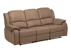 Sofá 3 Lugares Relax Em Microfibra Taupe - Hernani