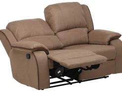 Sofá 2 Lugares Relax Em Microfibra Taupe - Hernani