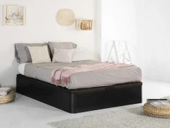 Sommier Com Arrumação Hestia Da Ysmee - Wenge Mate - 140X190 Cm