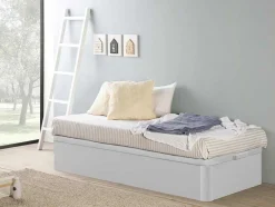 Sommier Com Arrumação Hestia Da Ysmee - Branco Mate - 90X190 Cm