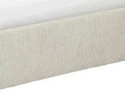 Sommier Com Espaco De Arrumação 140 X 190 Cm Em Veludo Canelado Bege - Pontos Da Ysmee