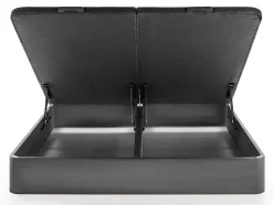 Sommier Com Espaco De Arrumação Hestia Da Ysmee Cor Preto Mate De 180 X 200 Cm
