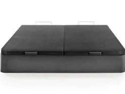 Sommier Com Espaco De Arrumação Hestia Da Ysmee Cor Preto Mate De 180 X 200 Cm