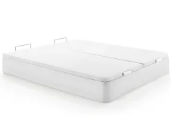 Sommier Com Espaco De Arrumação Hestia Da Ysmee Cor Branco Mate De 180 X 200 Cm