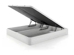 Sommier Com Espaco De Arrumação Hestia Da Ysmee Cor Branco Mate De 180 X 200 Cm